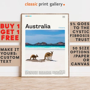 Australia Print, Australia Wall Art, Australia Color Poster With Text, Personalized Birthday Travel Gift Present ,Australia 11458b1