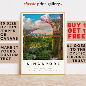 Singapore Poster Colorful Print, Singapore Wall Art, Singapore Photo Decor, Gift Travel Print,Travel Wall Art,Housewarming Gift,8557