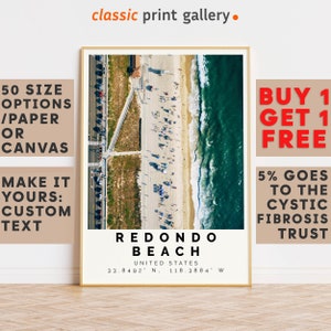 Redondo Beach Poster Colorful Print, Redondo Beach Wall Art, Redondo Beach Photo Decor, California,Travel Wall Art,Housewarming Gift,8693