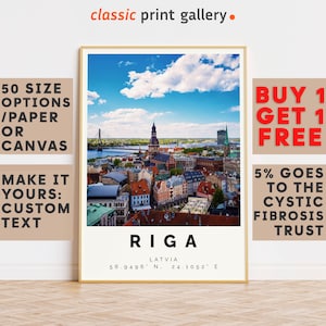 Riga Poster Colorful Print, Riga Wall Art, Riga Photo Decor, Riga Gift Travel Print,Latvia,Travel Posters Preppy,8678