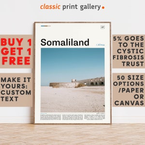 Somaliland Print, Somaliland Wall Art, Somaliland Color Poster With Text, Personalized Birthday Travel Gift Present, Somalia 12256b