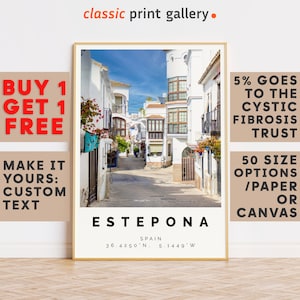 Estepona Print,Estepona Wall Art,Estepona Colorful Poster,Personalized Birthday Travel Gift Present Artwork Spain 12692