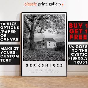 Berkshires Poster Black and White Print, Berkshires Wall Art, Berkshires Travel Poster,Berkshires Photo, Massachusetts,Connecticut,USA, 3102