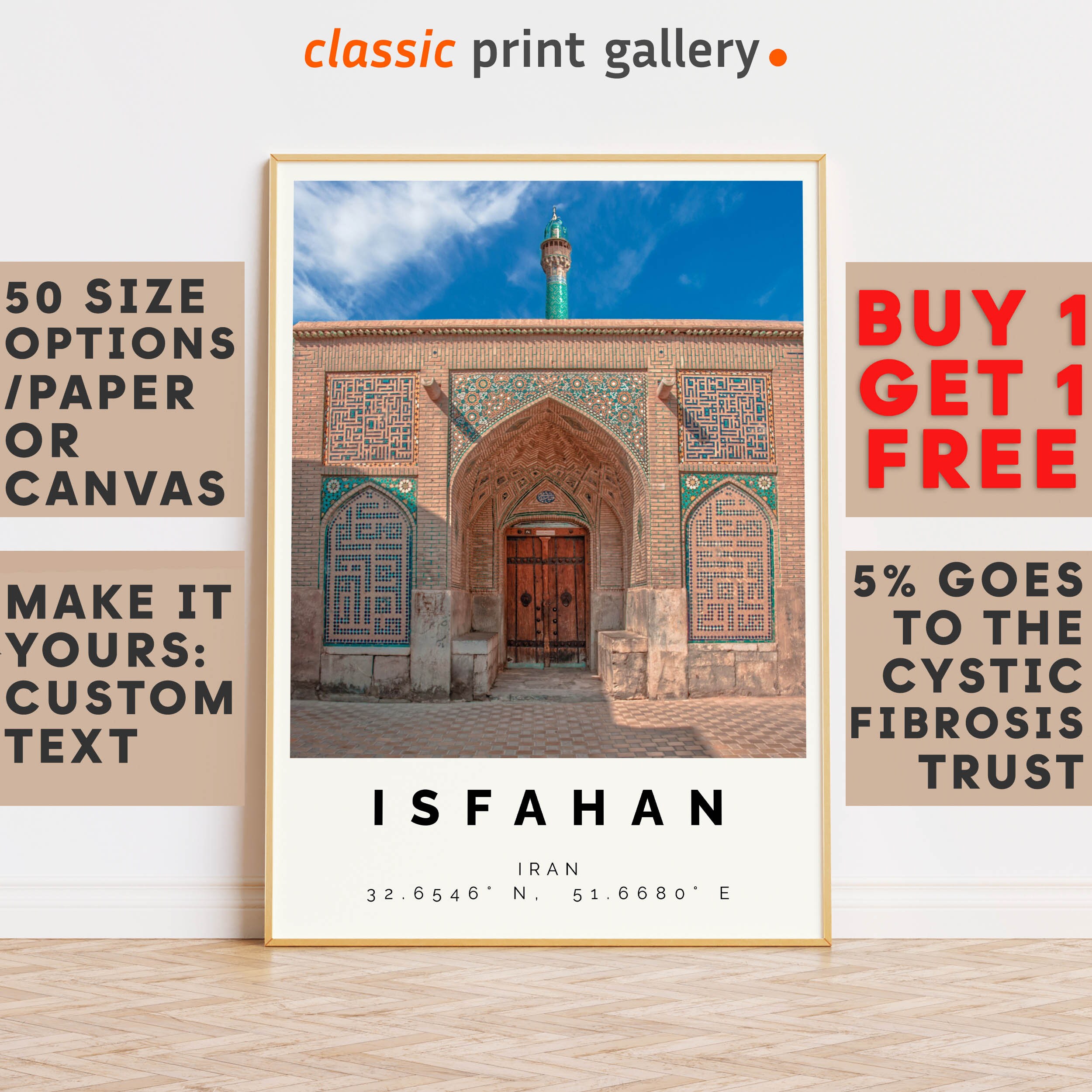 Esfahan Poster Colorful Print, Esfahan Wall Art, Esfahan Photo Decor, Esfahan Gift Travel Print,Iran,Travel Gift,9953