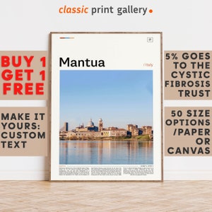 Mantua Print, Mantua Wall Art, Mantua Color Poster With Text, Personalized Birthday Travel Gift Present Photography  Artwork,Italy 11956b