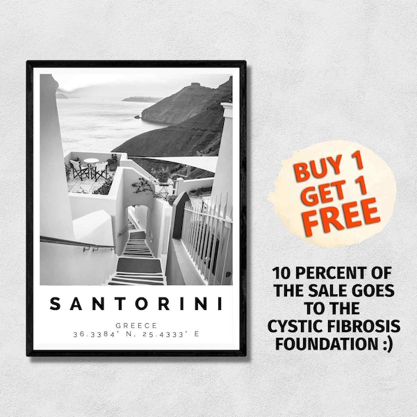 Santorini Wall Art Etsy