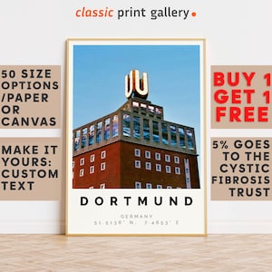 Dortmund Poster Colorful Print, Dortmund Wall Art, Dortmund Photo Decor, Dortmund Gift Travel Print,Tourism,Birthday Gift,7972