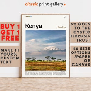 Kenya Print, Kenya Wall Art, Kenya Color Poster With Text, Personalized Birthday Travel Gift Present Photography  Artwork,Africa 11840b