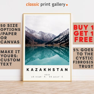 Kazakhstan Poster Colorful Print, Kazakhstan Wall Art, Kazakhstan Photo Decor, Kazakhstan Gift Travel Print,Office Wall Art,10156