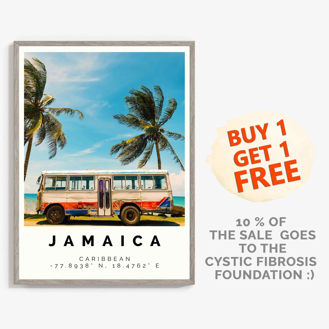 Jamaica Poster Colorful Print Jamaica Wall Art Jamaica Photo Etsy