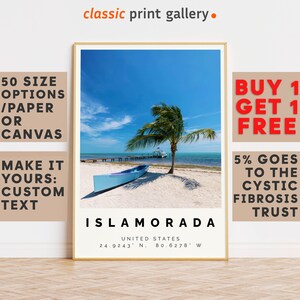 Islamorada Poster Colorful Print, Islamorada Wall Art, Islamorada Photo Decor, Islamorada Gift Travel Print,Florida,Birthday Gift,9575