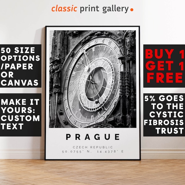 Prague Poster Black and White Print, Prague Wall Art, Prague Travel Poster, Prague Photo Print, Prag, Czech Republic, 4341