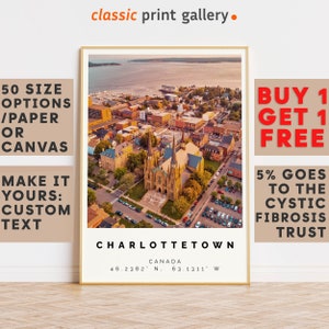 Charlottetown Poster Colorful Print, Charlottetown Wall Art, Photo Decor, Charlottetown Gift Travel Print,16x20, 18x24, 20x28,9467