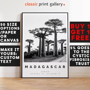 Madagascar Poster Black and White Print, Madagascar Wall Art, Madagascar Photo Print, Madagascar Gift Travel Decor,Africa,6228