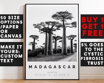 Madagascar Poster Black and White Print, Madagascar Wall Art, Madagascar Photo Print, Madagascar Gift Travel Decor,Africa,6228