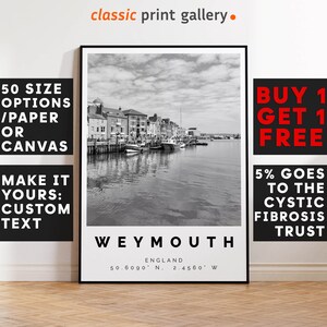 Weymouth Poster Print,Weymouth Wall Art, Housewarming Gift, Housewarming, Large Wall Art, Living Room Art, New Home Gift, 3871