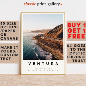 Ventura Poster Colorful Print, Ventura Wall Art, Ventura Photo Decor, Ventura Gift Travel Print,California,Holiday Art,9355