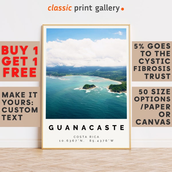 Guanacaste Print,Guanacaste Wall Art,Guanacaste Colorful Poster,Personalized Birthday Beach Travel Gift Coastal Costa Rica 15146