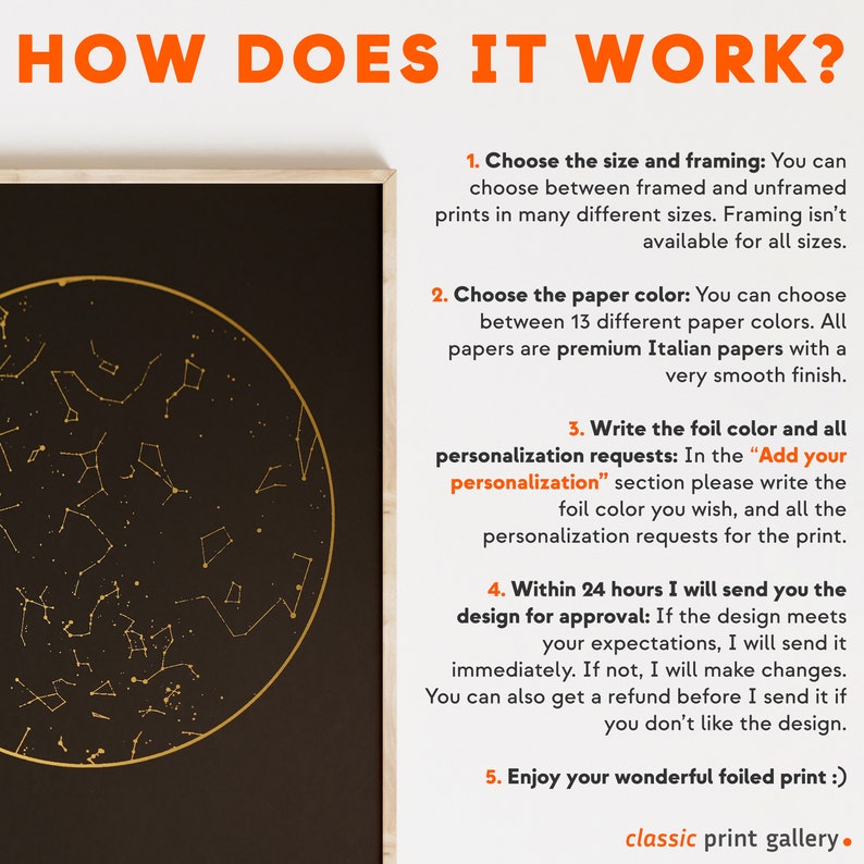 Custom Location & Star Map Duo, Circular Earth and Sky Representation ...
