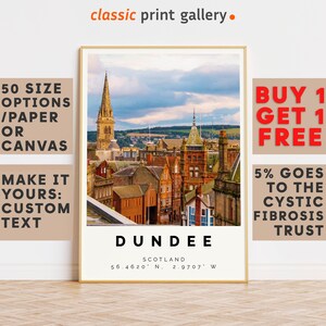 Dundee Poster Colorful Print, Dundee Wall Art, Dundee Photo Decor, Dundee Gift Travel Print,Scotland,Office Wall Art,10372