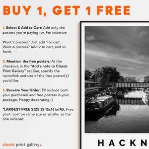 Hackney Poster Black and White Print, Hackney Wall Art, Hackney Travel Poster, Hackney Photo Print, United Kingdom,5300 image 2