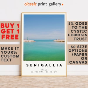 Senigallia Print,Senigallia Wall Art,Senigallia Colorful Poster,Personalized Birthday Travel Gift Present Artwork Italy 13489