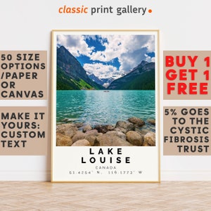 Lake Louise Poster Colorful Print, Lake Louise Wall Art, Lake Louise Photo Decor, Lake Louise Gift Travel Print,Alberta,Poster Travel,9459