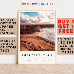 Fuerteventura Poster Colorful Print, Fuerteventura Wall Art, Fuerteventura Photo Decor, Las Palmas,A3 Poster,A5, A4, A3, A2, A1,8032