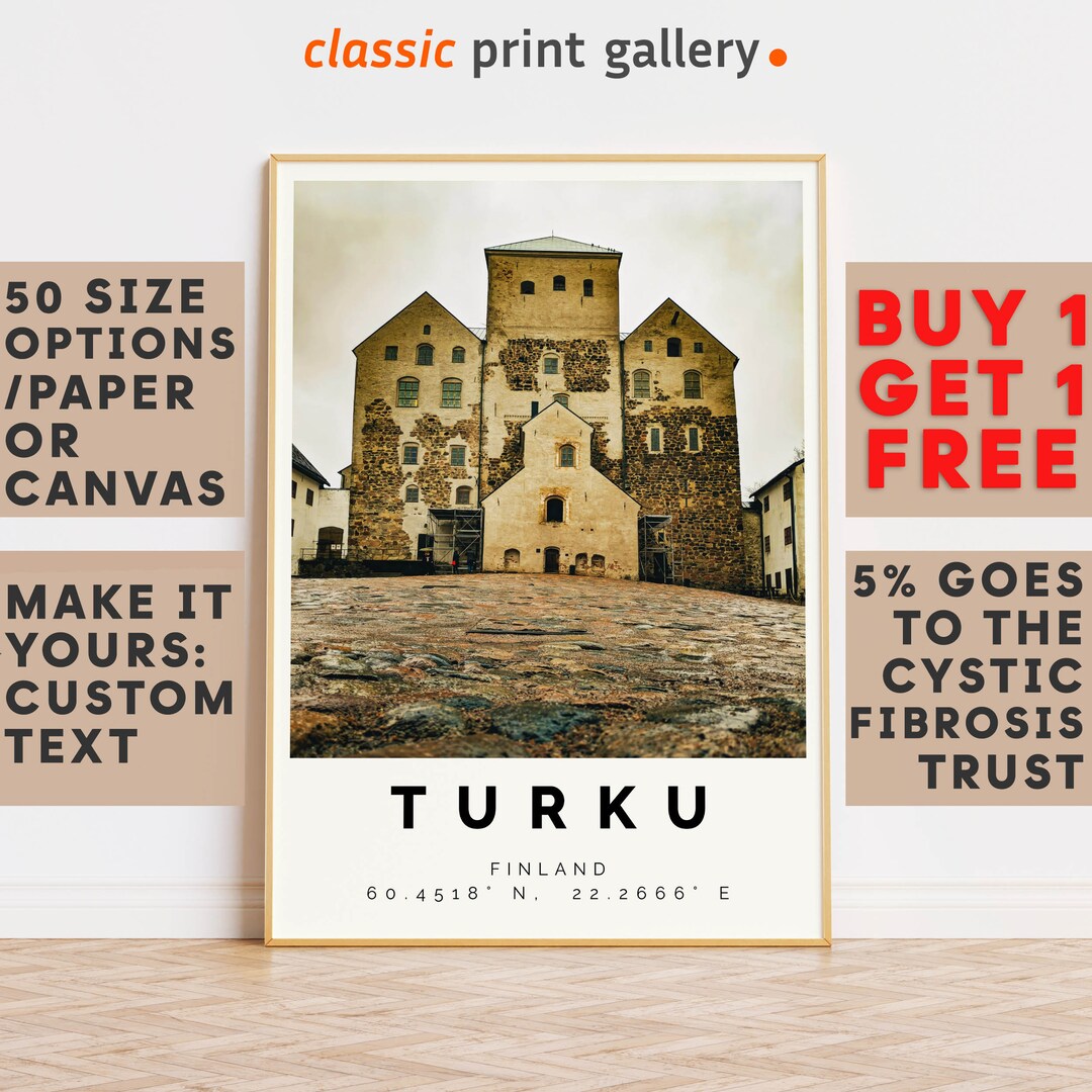 Turku Poster Colorful Print, Turku Wall Art, Turku Photo Decor, Turku ...