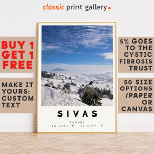 Sivas Print,Sivas Wall Art,Sivas Colorful Poster,Personalized Birthday Travel Gift Present Photography Artwork Turkey 14491