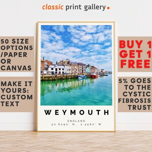 Weymouth Poster Colorful Print, Weymouth Wall Art, Weymouth Photo Decor, Weymouth Gift Travel Print,Travel Gift,8337