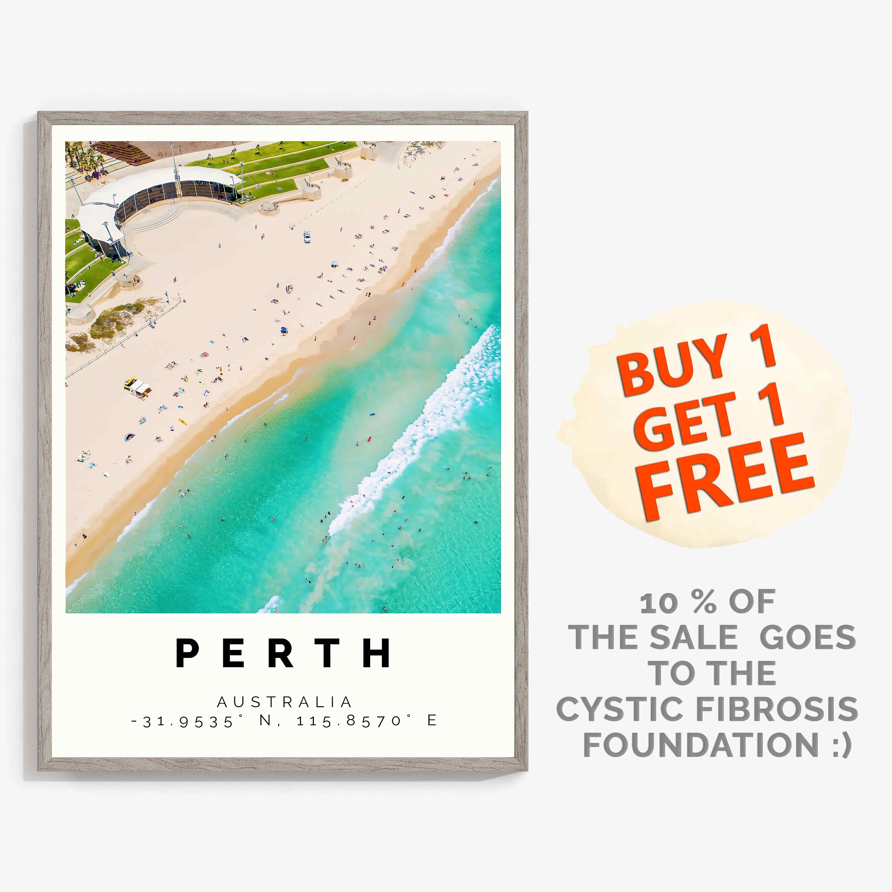 Perth Poster Colorful Print Perth Wall Art Perth Photo Etsy