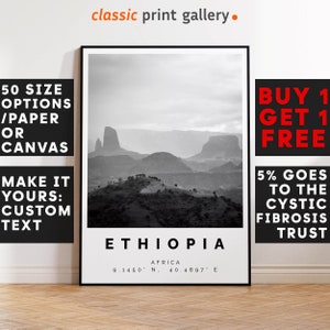 Ethiopia Poster Print, Ethiopia Wall Art, Housewarming Gift, Housewarming, Large Wall Art, Living Room Art, New Home Gift,  Africa,4688a