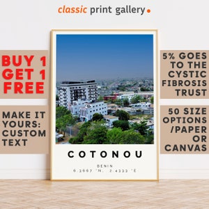 Cotonou Print,Cotonou Wall Art,Cotonou Colorful Poster,Personalized Birthday Travel Gift Present Photography Artwork Benin 13980
