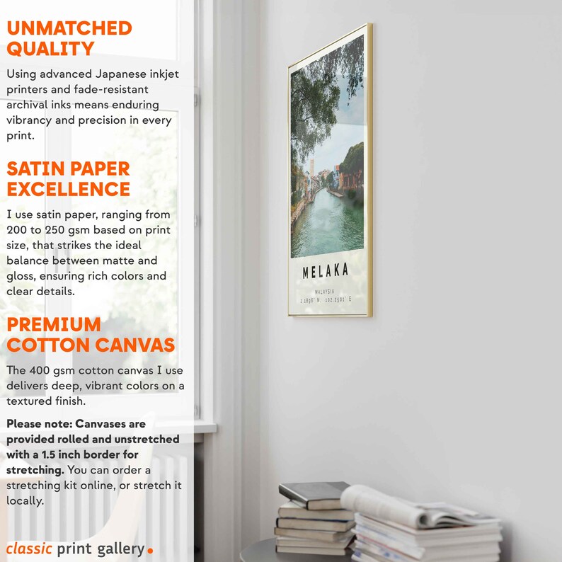 Melaka Poster Colorful Print, Melaka Wall Art, Melaka Photo Decor, Melaka Gift Travel Print,Malacca,Travel Gift,10923 image 6