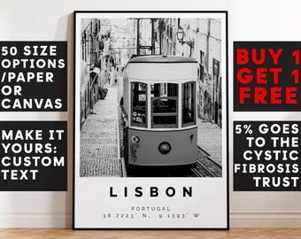 Lisbon Poster Print,Lisbon Wall Art, Housewarming Gift, Housewarming, Large Wall Art, Living Room Art, New Home Gift, 3811