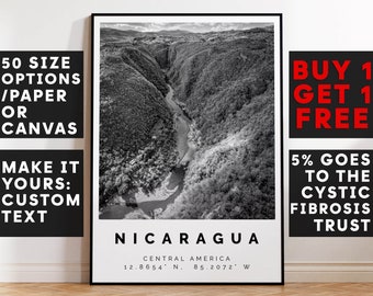 Nicaragua Print Black and White Photo, Nicaragua Wall Art, Nicaragua Travel Poster, Nicaragua Photo Print,  Managua, Central America,4931b