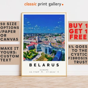 Belarus Poster Colorful Print, Belarus Wall Art, Belarus Photo Decor, Belarus Gift Travel Print,Large Wall Art,Vacation Art,9002