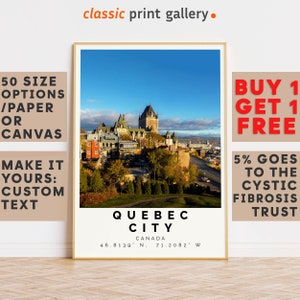 Quebec City Poster Colorful Print, Quebec City Wall Art, Quebec City Photo Decor,Office Wall Art,Travel Posters,9445