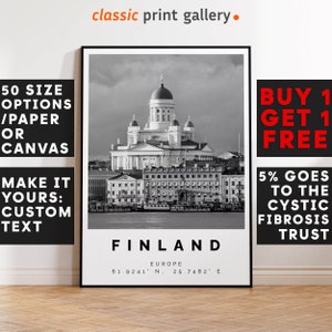 Finland Poster Black and White Print, Finland Wall Art, Finland Travel Poster,Finland Photo Print,Suomi, Suomen, Scandinavian,Helsinki,4613a