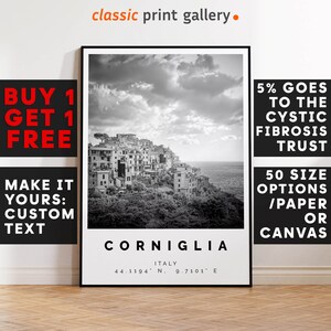 Corniglia Print,Corniglia Wall Art,Corniglia Black and White Poster,Personalized Birthday Travel Gift 14871a