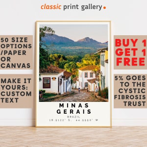 Minas Gerais Poster Colorful Print, Minas Gerais Wall Art, Minas Gerais Photo Decor, Brazil,Housewarming Gift,10037