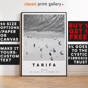 Tarifa Poster Black and White Print, Tarifa Wall Art, Tarifa Photo Print, Tarifa Gift Travel Decor,Spain,6815