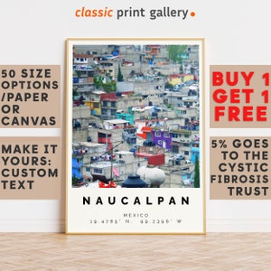 Naucalpan Poster Colorful Print, Naucalpan Wall Art, Naucalpan Photo Decor, Naucalpan Gift Travel Print,State of Mexico,Poster Travel,9938