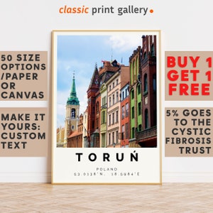 Torun Poster Colorful Print, Torun Wall Art, Torun Photo Decor, Torun Gift Travel Print,Poland,Gift For Travel Lover,9196