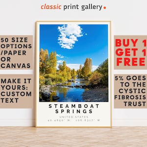 Steamboat Springs Poster Colorful Print, Steamboat Springs Wall Art, Steamboat Springs Photo Decor, Colorado,Holiday Art,9762