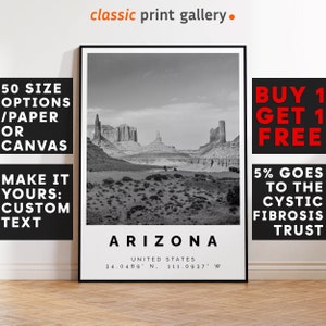 Arizona Poster Print, Travel Decor, Arizona Holiday Vacation Art, Minimal Decor, Minimalist Travel Poster, Colleague Leaving Gift, 3006