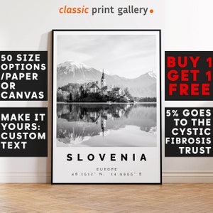 Slovenia Poster Black and White Print, Slovenia Wall Art, Slovenia Travel Poster, Slovenia Photo Print, Slovenija, Ljubljana,4667a