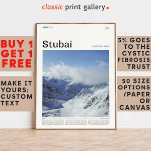 Stubai Print, Stubai Wall Art, Stubai Color Poster With Text, Personalized Birthday Travel Gift Present Photography  Artwork,Austria 12277b