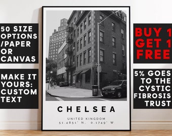 Chelsea Print Black and White Photo New York, Chelsea Wall Art, Chelsea Travel Poster, Chelsea Photo Print, New York Neighboorhood, 3259